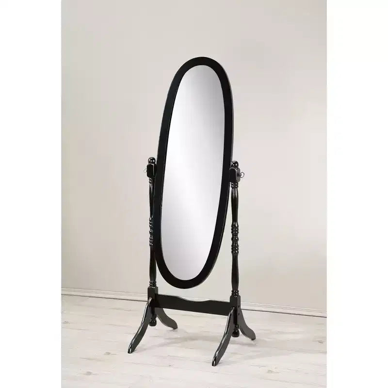Roundhill Furniture Traditional Queen Anna Style Wood Floor Cheval Mirror