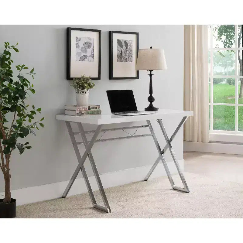 Kings Brand Furniture Modern Home Office Writing Workstation Computer Desk (White)