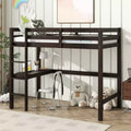 MAYEERTY King Loft Bed Under-Bed Storage Space-Saving Heavy-Duty Metal