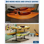 Heavy-Duty Freestanding Kayak Storage Rack Adjustable Steel