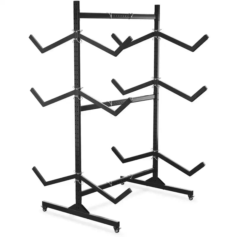 Heavy-Duty Freestanding Kayak Storage Rack Adjustable Steel