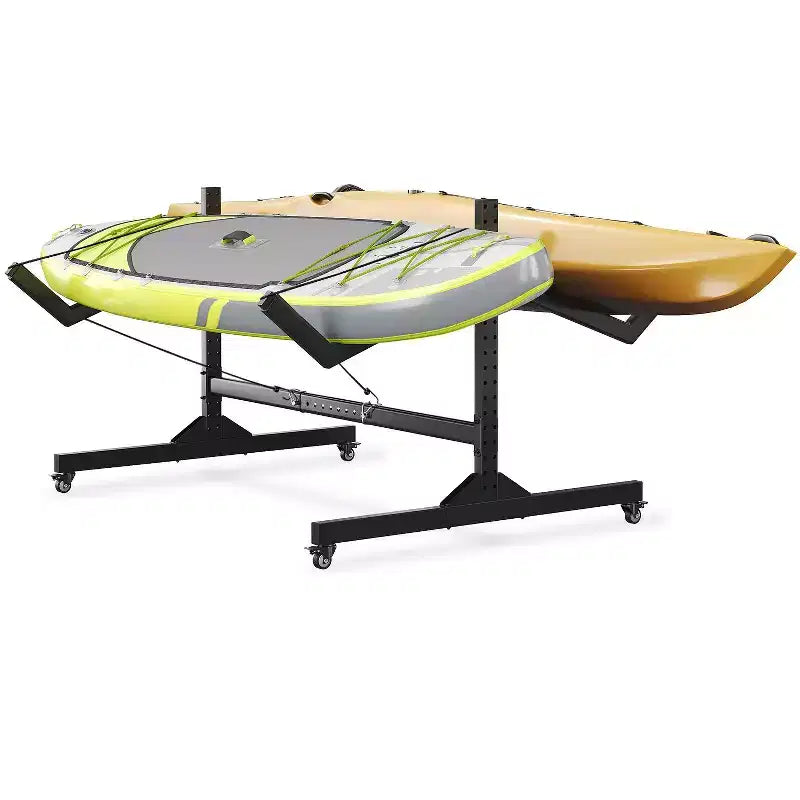 Heavy-Duty Freestanding Kayak Storage Rack Adjustable Steel