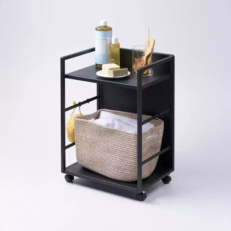 Two-Tier Hideaway Storage Cart (24 H) - Steel